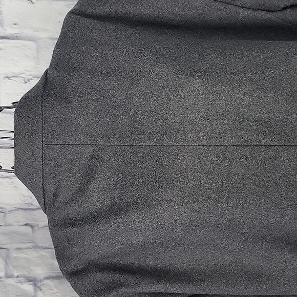 FORTINI Italian Colezione Wool Charcoal Long Overcoat Size 46L - Picture 8 of 16